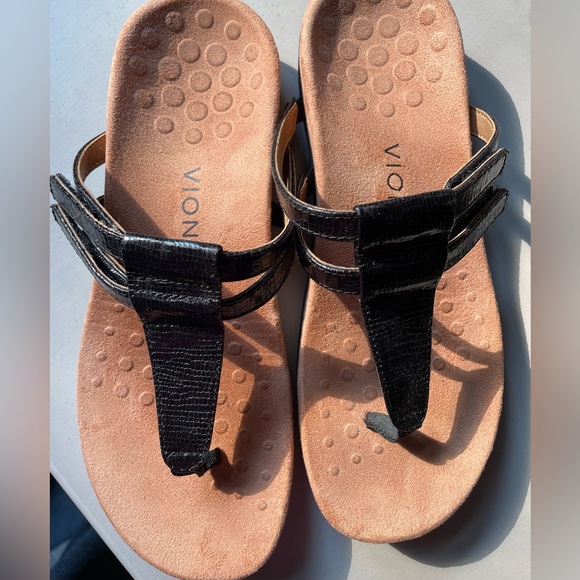 Vionic Elvia Women’s‎ Adjustable Black and Tan Orthotic Sandals size 7.5 - Picture 8 of 8